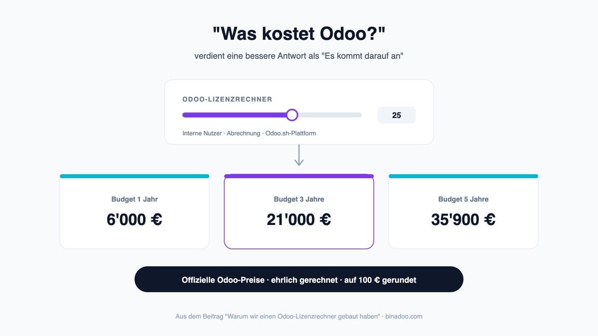 Warum wir einen Odoo-Lizenzrechner gebaut haben