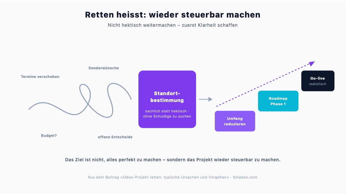 Odoo-Projekt retten: typische Ursachen und Vorgehen