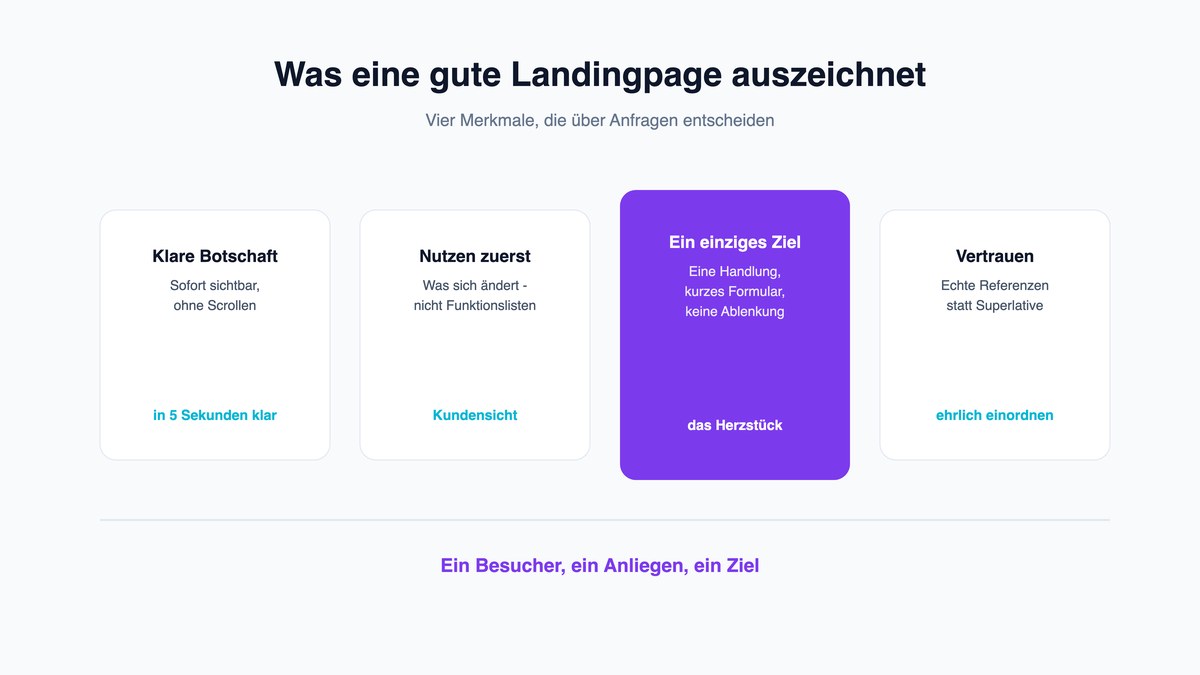 Was eine gute Landingpage auszeichnet
