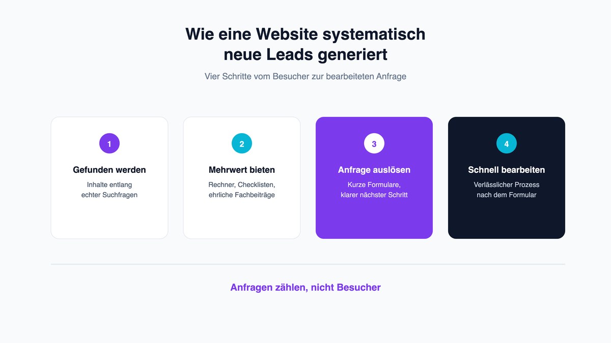 Wie eine Website systematisch neue Leads generiert