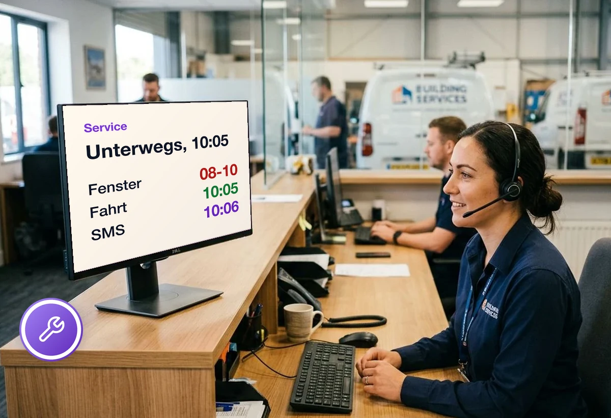 Kunden über Termine und Status informieren: Was die Telefonistin beim dritten Anruf sieht