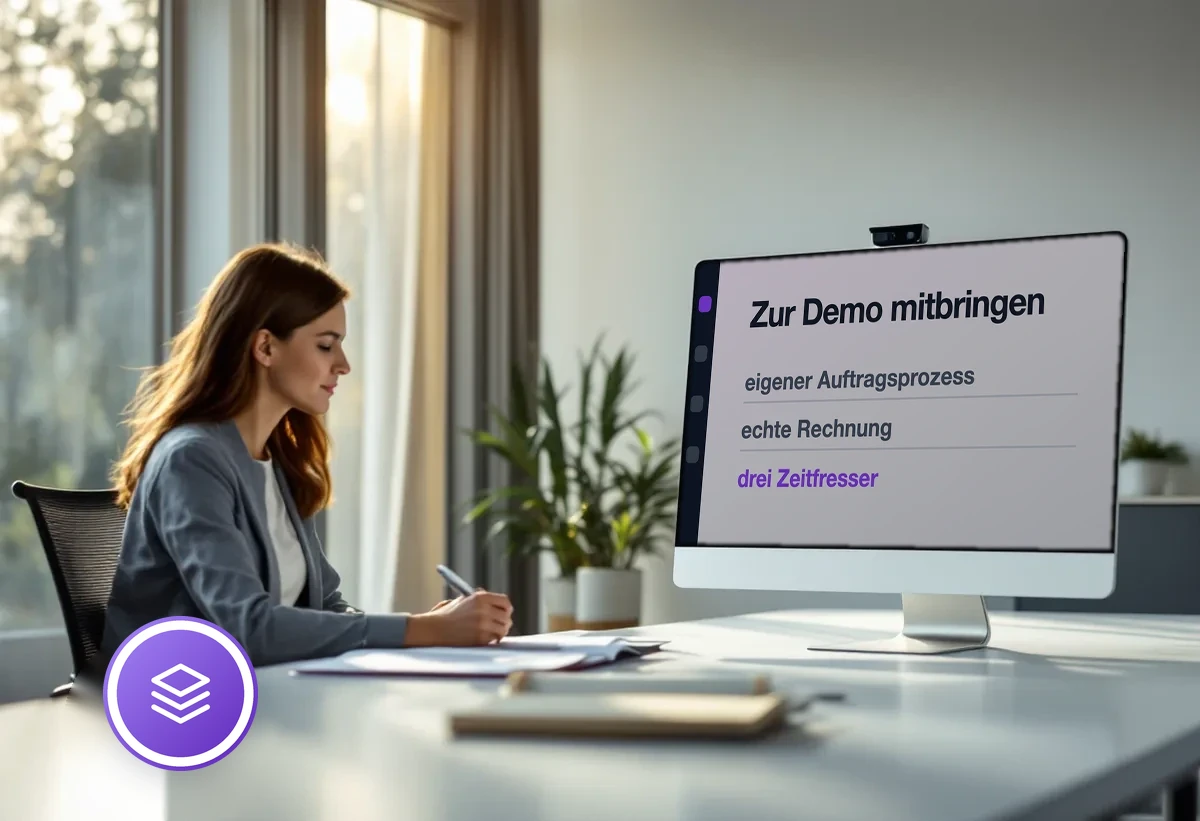 Bildschirm mit der Liste dessen, was man zu einer Odoo-Demo mitbringen sollte