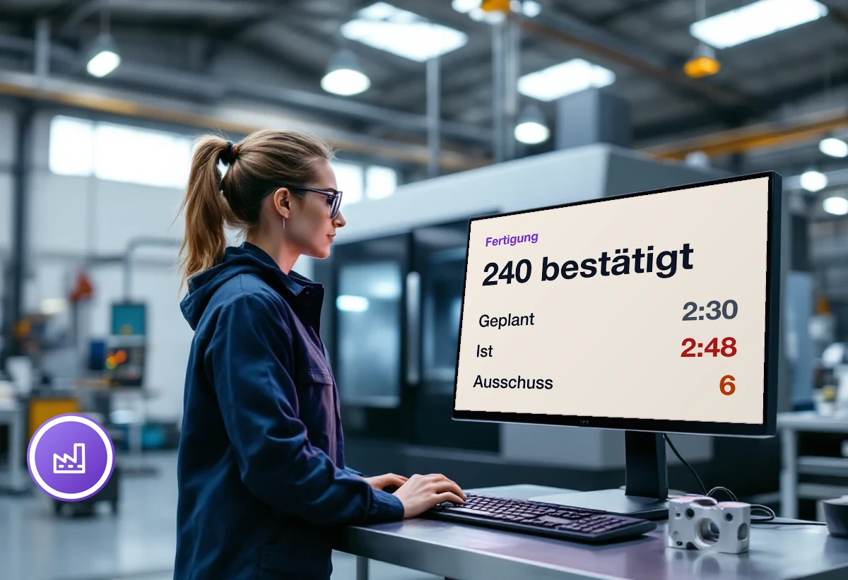 Rückmeldungen aus der Produktion erfassen: Was der Operator am Ende des Arbeitsgangs sieht