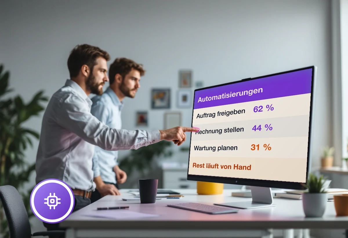 Bildschirm mit drei Automatisierungsregeln und ihrer Trefferquote - der Rest läuft weiterhin von Hand