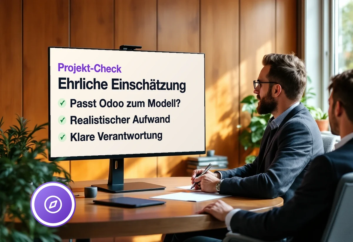 Bildschirm mit ehrlicher Projekteinschätzung statt Verkaufsversprechen
