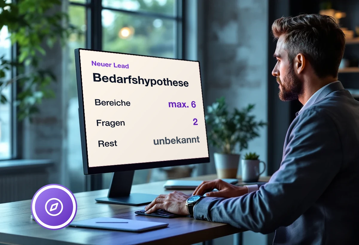 Bildschirm mit der KI-Bedarfshypothese zu einem Lead im Odoo-CRM