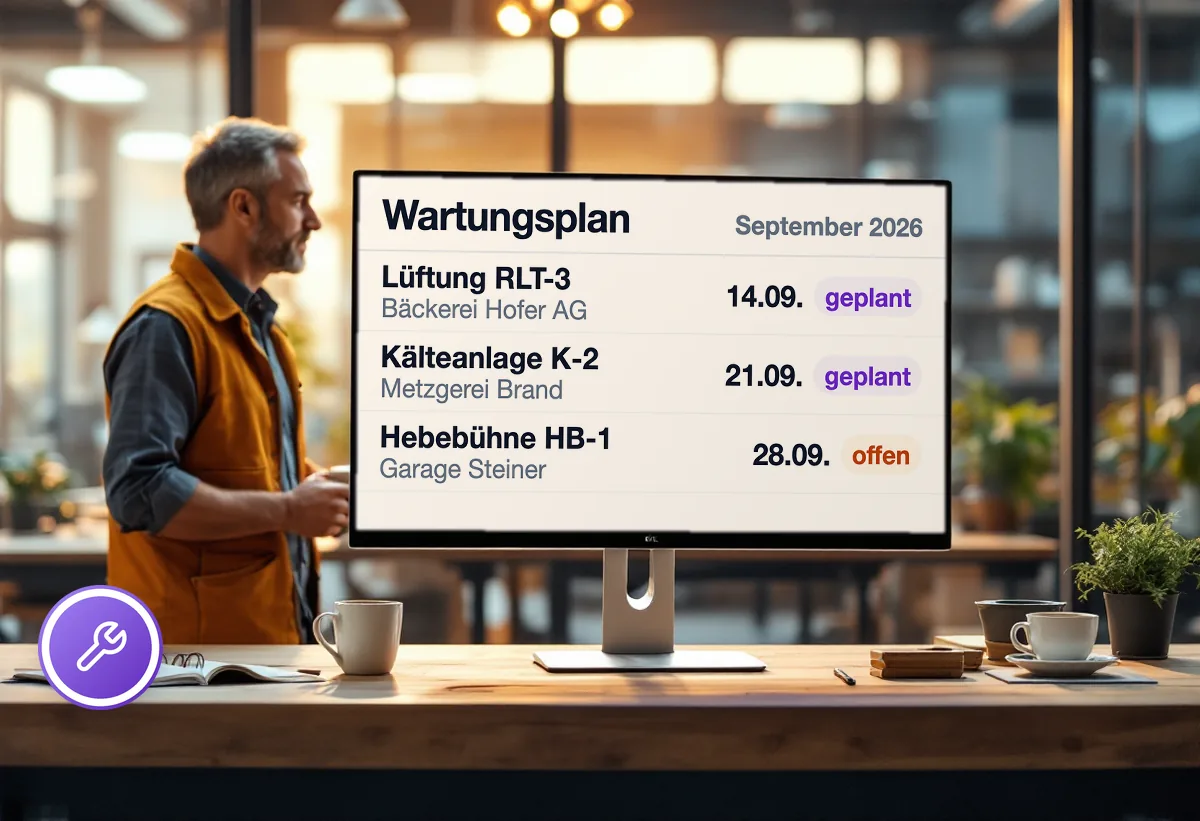Wiederkehrende Wartungen organisieren